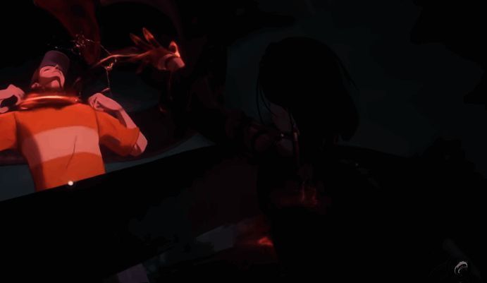 凌九施展迅雷技能高速移动，留下残影轨迹