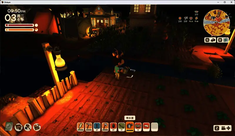 熔炉中火焰燃烧，角色将铁矿放入炉中开始冶炼