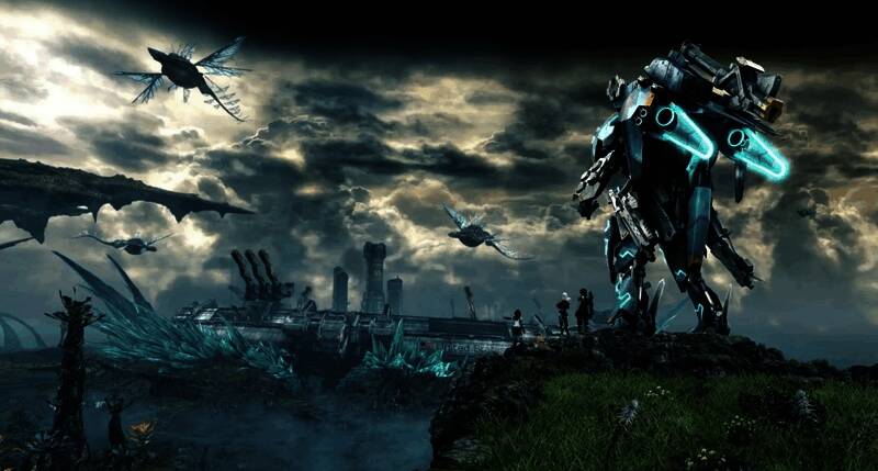 《异度神剑》系列艺术概念图展示科幻风格场景