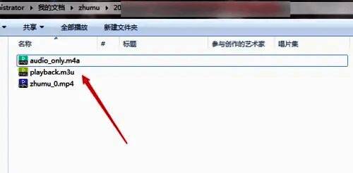 文件夹内文件列表展示，突出MP4格式视频文件标识