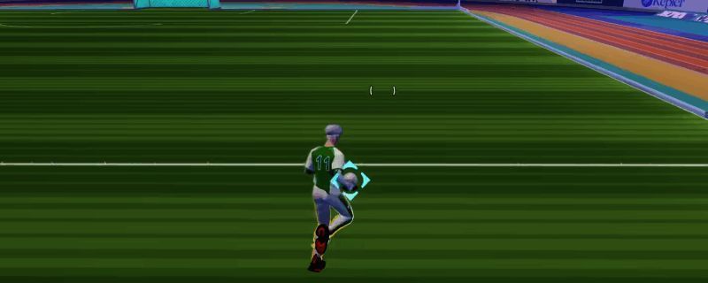 《开球！REMATCH》游戏内球员执行趟球与转身吸球动作的演示画面