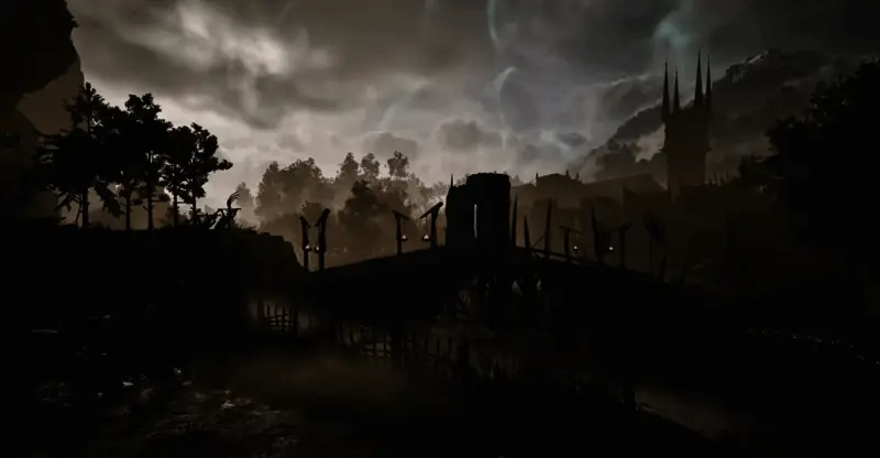 地下遗迹探索画面，墙壁刻满古老符文，气氛神秘压抑