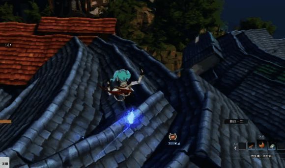 角色在空中连续三次跳跃的动画演示，轨迹清晰可见