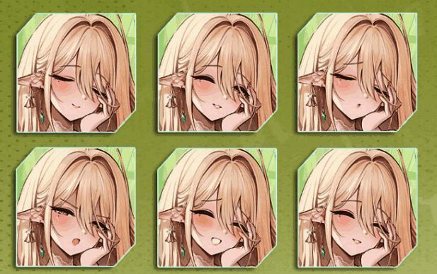 金狮角色日常互动插画，面带微笑，背景为郁金王国风格建筑