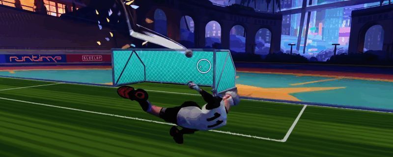 《开球！REMATCH》游戏界面截图，展示球员准备射门的动作瞬间