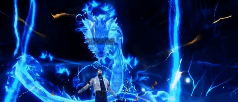 蓝电霸王龙武魂展示图，雷光闪烁霸气外露