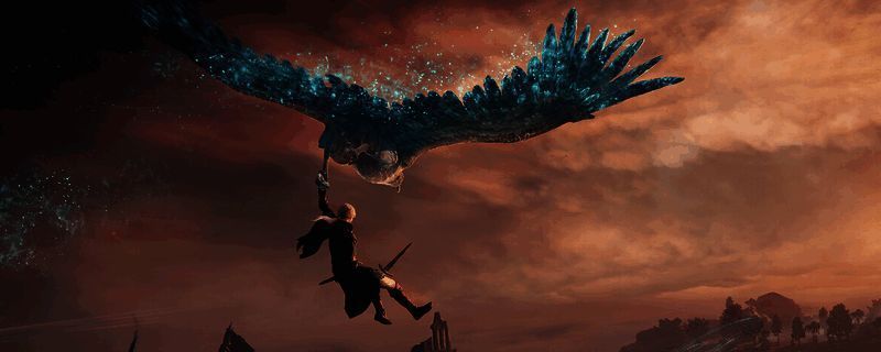 艾尔登法环黑夜君临追踪者角色展示，手持双大剑，背景为黑暗风格场景