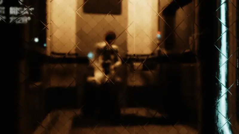 《解限机》玩家角色在基地中享受放松时光的静谧画面