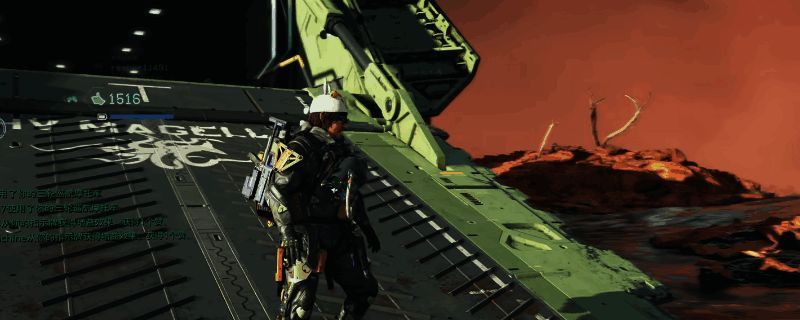 死亡搁浅2中角色手持消音狙击枪，远处是雪山和敌人目标