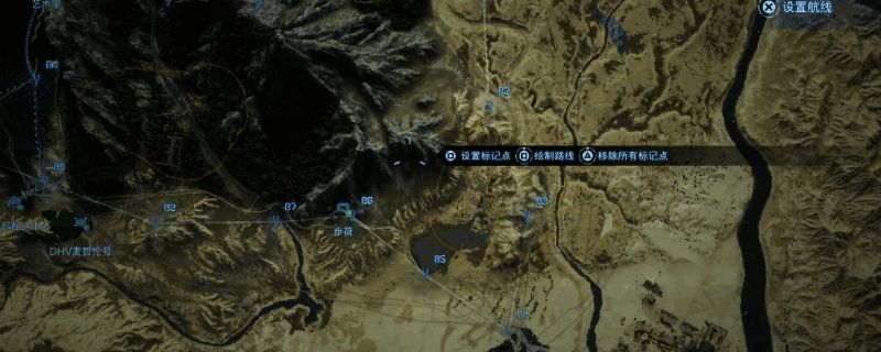 死亡搁浅2墨西哥区域地图截图，显示复杂地形与滑索布局