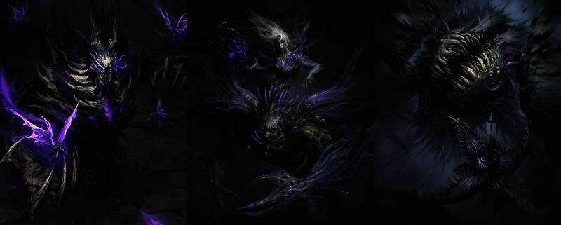 魔神“荆棘暴君”战斗场景，角色与巨型树妖激战