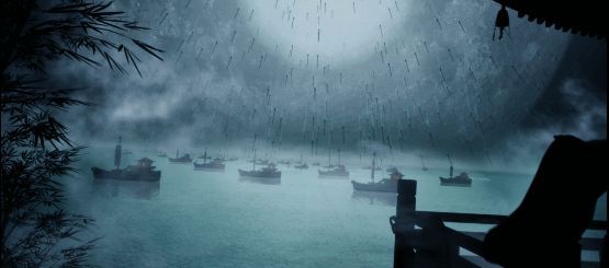 关羽骑赤兔马挥舞青龙偃月刀，再现战场英姿