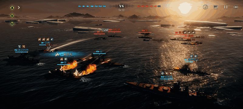 四大阵营展示图，展现不同战舰风格与战术特色