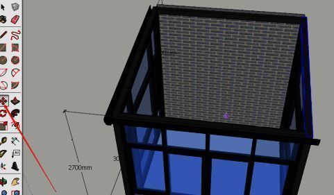 移动工具选中左边立柱并开始复制过程