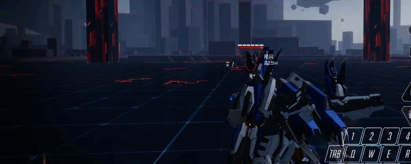 阿奎那机甲战斗画面，展示十三枪连射特效