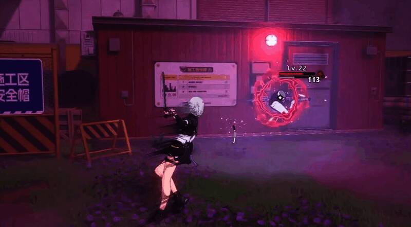 妖刀释放血狱结界，角色使用冲锋枪攻击核心部位