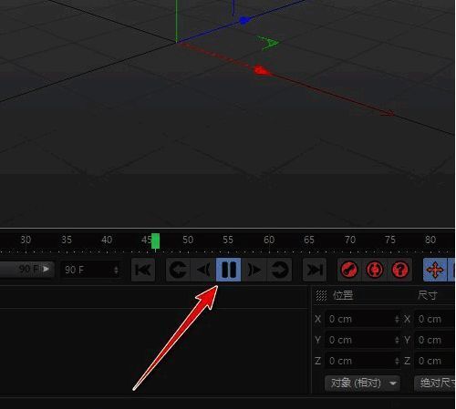 C4D时间轴界面展示音频已成功导入并可播放