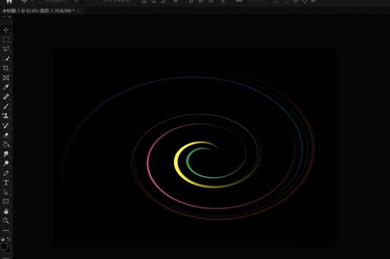 最终完成的光线漩涡海报效果图