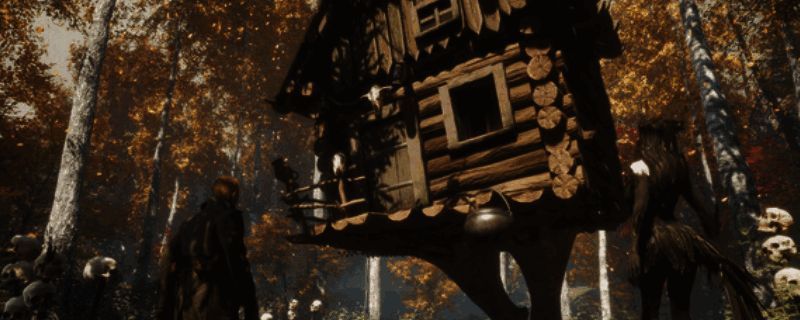 游戏主视觉图，主角手持步枪站在废墟之上，身后是神秘森林