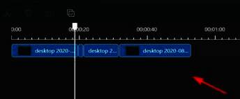 时间轴界面展示视频插入状态