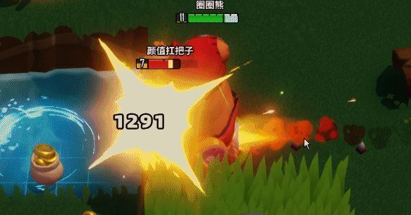 角色使用火箭道具在空中飞行避开塌陷区域