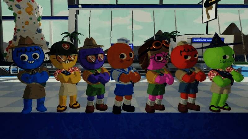 篝火旁多名角色围坐，旁边摆放着更多棉花糖，体现模组新增人数带来的细节变化