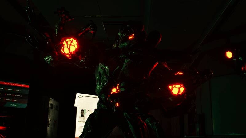 游戏内多人合作战斗画面，角色各持不同武器对抗丧尸