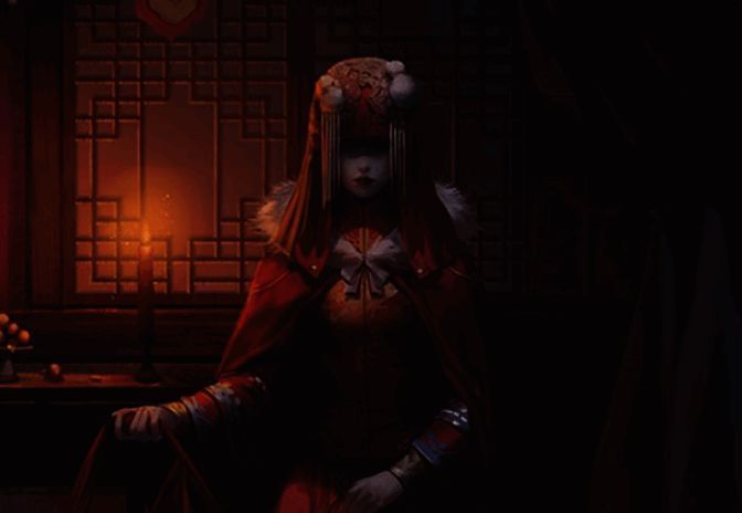 聂莫琪角色形象，穿着素白服饰，眼神温柔