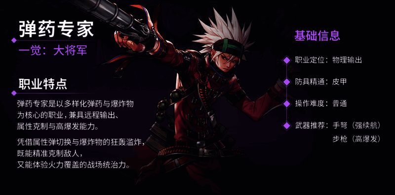 弹药专家持双枪蓄力射击，子弹轨迹划破夜空