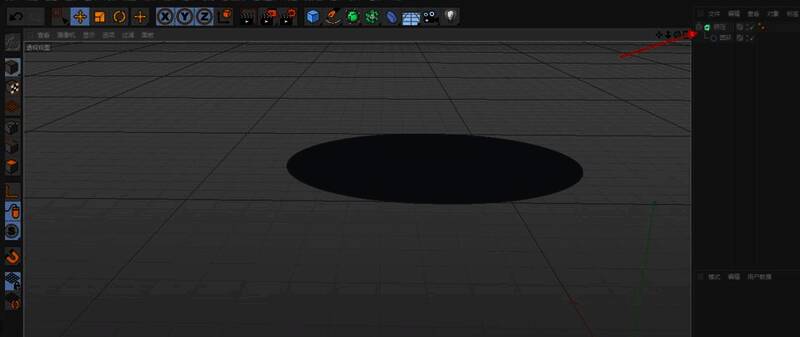 C4D中挤压后未出现厚度的错误示例图