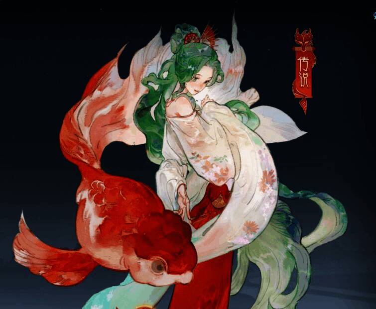 白骨精战斗画面，身着泳装风格服饰，手持武器释放‘噬灵阵’特效