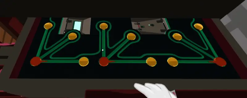 天窗控制面板特写，按钮排列整齐等待玩家操作