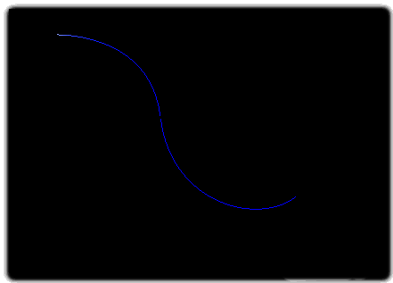 Cinema 4D正视图界面展示贝塞尔曲线初步绘制效果