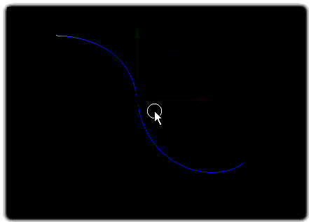 贝塞尔曲线节点被选中，手柄已显示