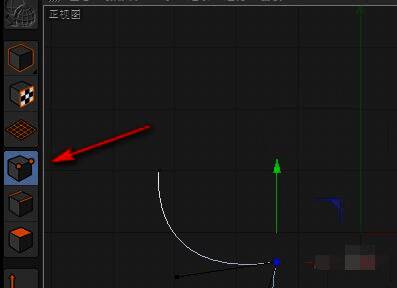 Cinema 4D界面左侧点层级模式图标高亮显示