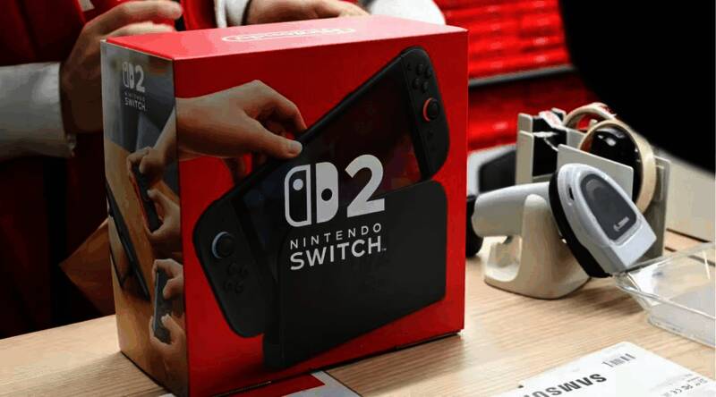 任天堂Switch 2主机外观展示图，设计简洁现代，搭配标志性Joy-Con手柄