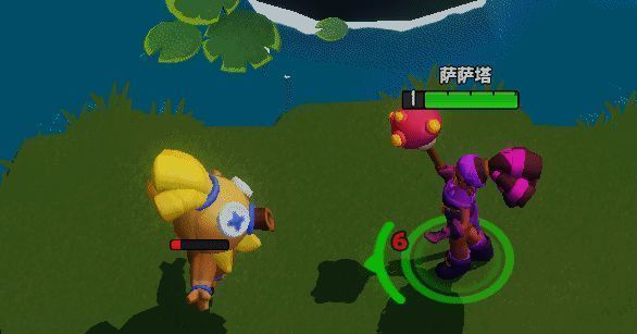 萨萨塔释放魔法水泡并通过折射攻击敌人的技能演示