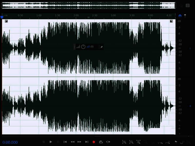 处理后的音频波形图展示，整体效果明显提升