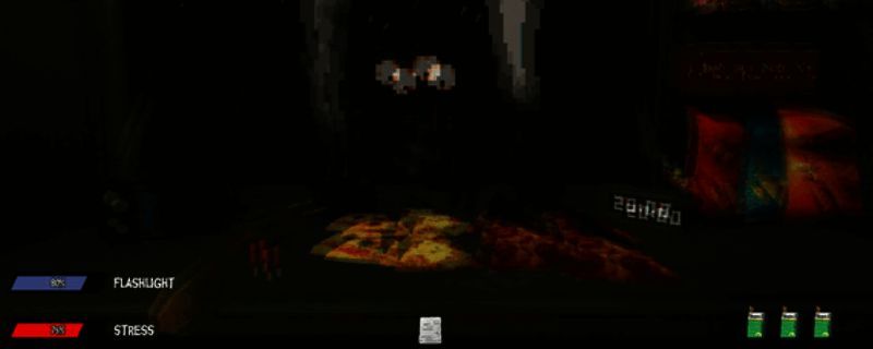 游戏场景展示一辆破旧食品卡车停在荒野中，周围弥漫着诡异氛围