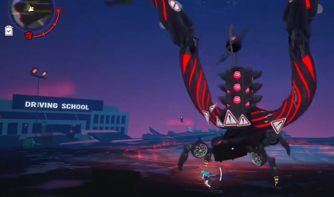 《异环》BOSS战斗特写，角色释放技能瞬间画面