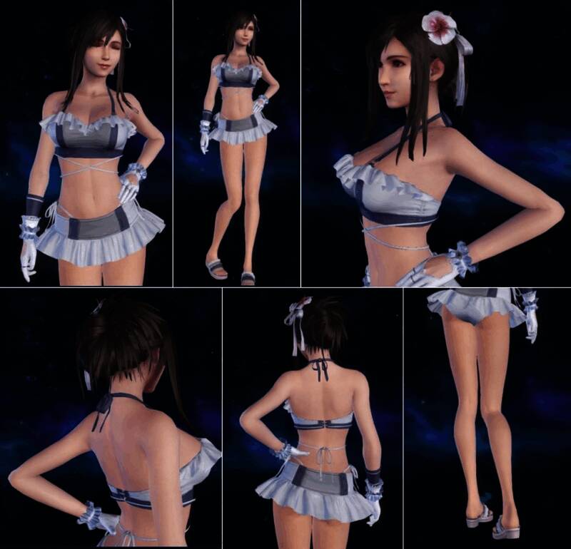 特写镜头下，蒂法的眼神坚定而温柔，展现出角色的多面魅力