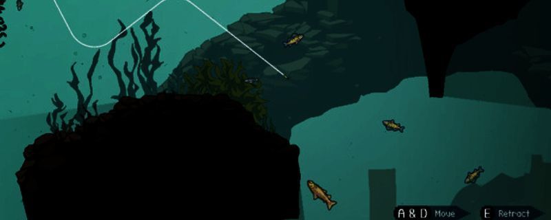 游戏封面，展示了一艘漂浮在深海中的小型潜水艇，周围环绕着神秘的海底生物和发光植物