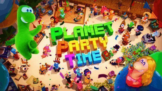 《星绘友晴天》游戏界面展示玩家操控角色在星球上进行互动的场景