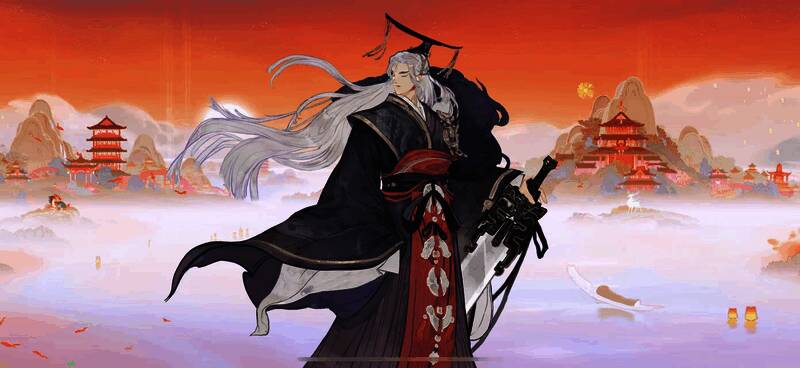 《指间山海》嬴政幻灵属性面板展示，显示其技能图标与基础数值信息