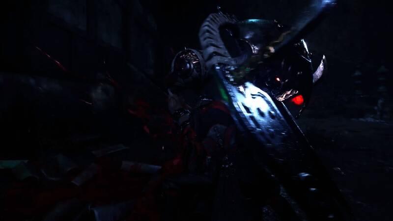 八云手持‘神圣奇美拉’武器战斗场景，光影特效绚丽夺目