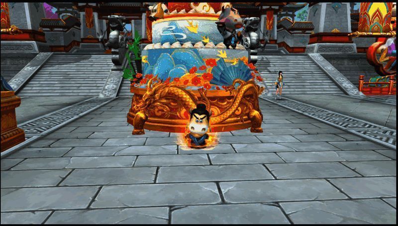 国师犇犇技能释放动画演示，特效华丽而富有喜感