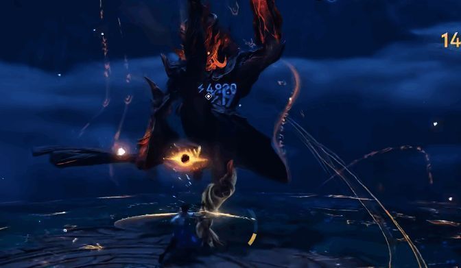 东方曜连续释放技能后激活星辰之力，周身环绕璀璨星光特效