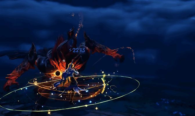 东方曜在复杂地形中穿梭战斗，展现出极高的灵活性和爆发力