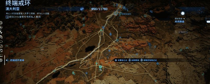 游戏中金色史莱姆刷新区域示意图，标记出五个主要位置