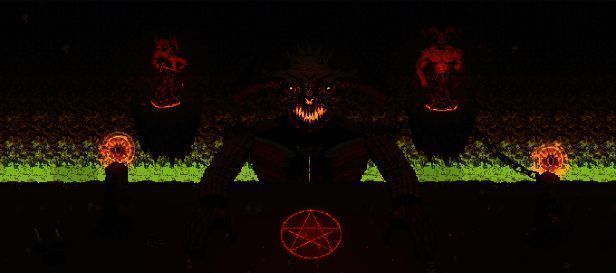 主角身穿信使服饰，在废墟中前行的场景画面